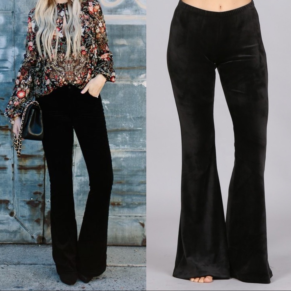 Luxe velvet Flare Leg pants